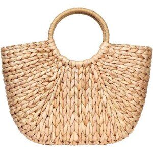 Summer Rattan Bag for Women Straw Hand-woven Top-handle Handbag Beach